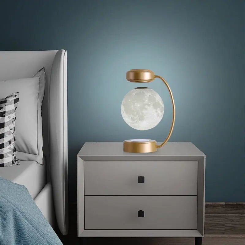 3D LED Moon Night Light Wireless Magnetic Levitating Rotating Floating Ball Lamp For School Office Bookshop Home Decoration - elektronika shop