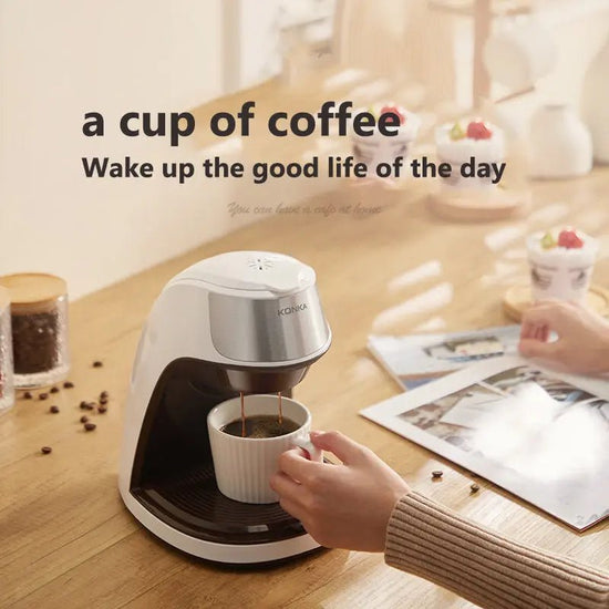 New Coffee Machine Fully Automatic Home Office Mini American Small Portable Coffee Maker - elektronika shop