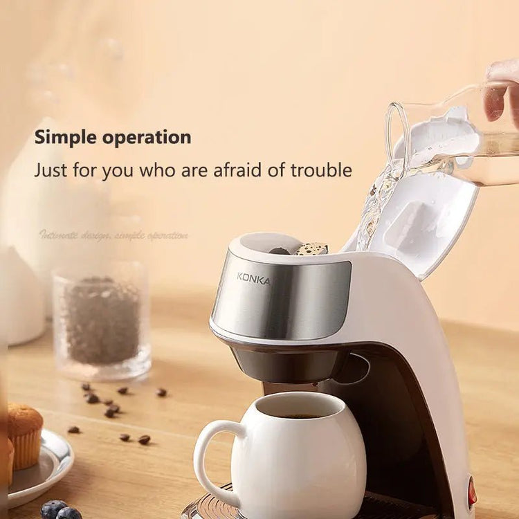 New Coffee Machine Fully Automatic Home Office Mini American Small Portable Coffee Maker - elektronika shop