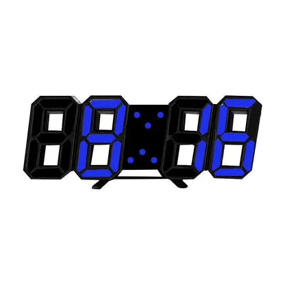 3D LED Digital Wall Clock – Modern Luminous Home Display Clock - elektronika shop