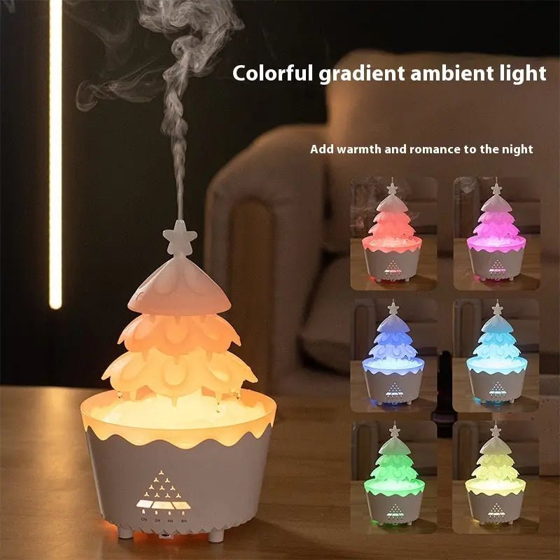 New Design Essential Oil Aroma Diffuser Household Mute Small Remote Control Humidifier Suitable For Home Christmas Gift - elektronika shop