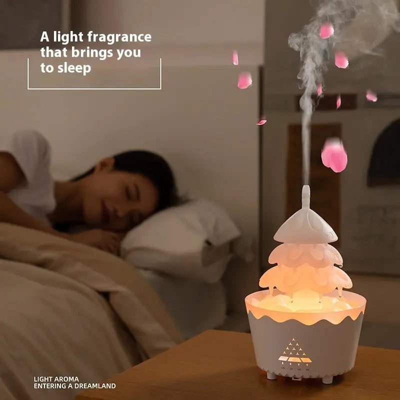New Design Essential Oil Aroma Diffuser Household Mute Small Remote Control Humidifier Suitable For Home Christmas Gift - elektronika shop